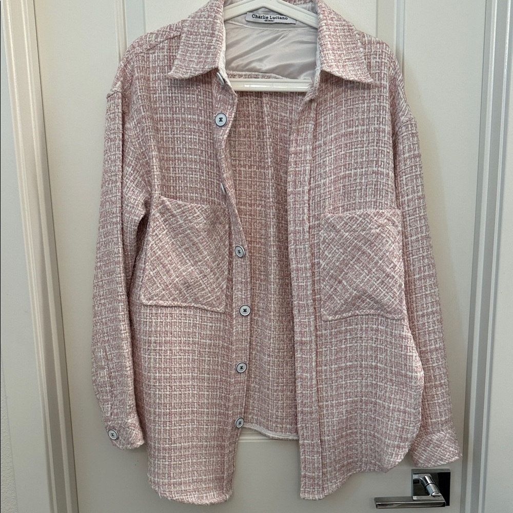 Charlie Luciano Blush Textured Jacket